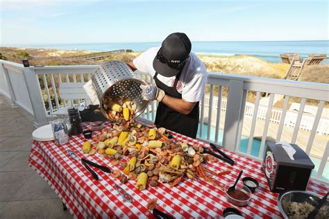 Outer banks boil company - What is a seafood boil? Outer Banks Boil Company’s Traditional Coastal Boil includes red bliss potatoes, sweet corn on the cob, spicy andouille sausage, sweet onions, and jumbo shrimp layered and seasoned. The boil is served with lemons and homemade cocktail sauce. Add-ins are available, like clams, snow crab legs, mussels, …